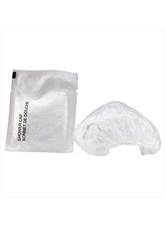 world amenities Waterproof Shower Cap (Clear Frosted Sachet), Travel Size Hotel Amenities, Airbnb, Pack of 48