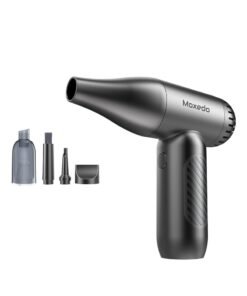 Moxedo 2 in 1 Turbo Air Duster and Vacuum Cleaner with 8000PA Suction Power 130000RPM 4 Level Gear Speed Portable Cordless Compressed Blower Cleaning Tool for Electronics Cars and More
