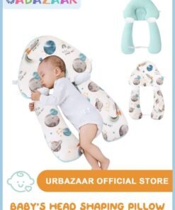 URbazaar Baby Head Shaping Pillow, Correction and Prevention of Head Deviation Newborn Baby Comfort Pillow, Anti-Startle Sleep Pillow, Winter and Summer Dual Use, for 0-36 Months Baby
