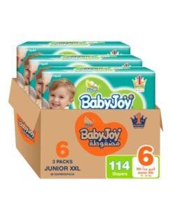 BabyJoy Compressed Diamond Pad Diaper Size 6 Junior XXL Mega Box 114 Count
