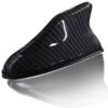 1 Pcs Car Shark Fin Antenna Cover, Vehicle Shark Fin Shape Cover with Adhesive Tape, Automotive Top Decoration, Suitable for Most Cars, Trucks, Suvs (Carbon Fiber Black)