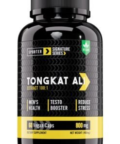Sporter Tongkat Ali – 60 Vegan Capsules | 800mg Tongkat Ali 100:1 Extract | With Tribulus Terrestris | Testosterone Booster for Men | Vitality, Strength & Performance Support
