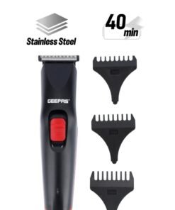 GEEPAS Rechargeable Trimmer with Cordless Operation and High Cutting Performance  Long Lasting Battery with 6-8 Hours of Charging Time