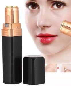 Facial Hair Removal Machine for Women, Upper Lip Face Shaver Electric Facial Hair Remover Device for Face Hair Fuzz Chin Mustaches,Cute Lipstick Shape,Black