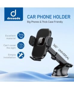 Decoodo DHD-01 Adjustable Portable Car phone Holder – Foldable, Anti-Slip, Stable Stand for Smartphones