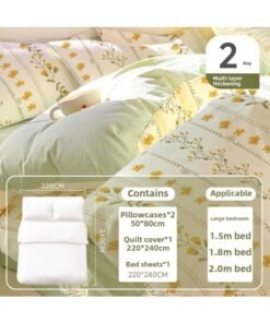 Thickened Disposable Bed Sheet Four-piece Quilt Cover Pillowcase Hotel Supplies Household Portable Suit Travel Wholesale-Color:Nuanyang Travel Four-piece Set [two-person Trip]