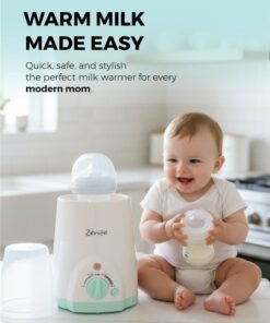 Zenito Rapid Baby Bottle Warmer - Fast & Even Heating -3-in-1 Bottle Warmer & Sterilizer - Quick, Safe Heating, Auto Cut-Off, Overheat Protection, Even Heat Distribution, BPA Free - White