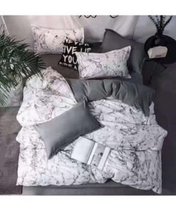 GOLDEN HOME 6 Piece King/Queen/Single size, striped pattern duvet cover set. set includes 1 Comforter Cover, 1 Fitted Bedsheet, 4 Pillowcases