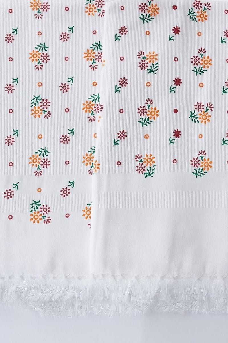 DIVYAM - JOY OF COMFORT DIVYAM Travel Towel – 270 GSM 100% Cotton, Lightweight, Quick-Dry & Absorbent | 30x60” Floral Print Bath Towel for Beach, Gym, Yoga, Camping & Travel