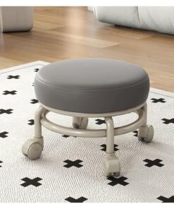 DubaiGallery Low Stool with Wheels Heavy-Duty Round Low Stool 360-Degree Rotation Universal Wheels Low Rolling Stool for Home,Low Roller Stools,Rolling Stool Seats with Mute Wheels