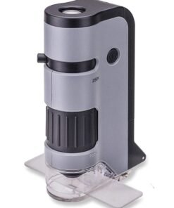 Carson MicroFlip 100x-250x LED and UV Lighted Pocket Microscope with Flip Down Slide Base and Smartphone Digiscoping Clip (MP-250)