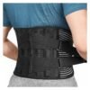 Lower Back Pain Relief with 6 Stays Breathable Mesh Back Support Belt for Men and Women (Large)