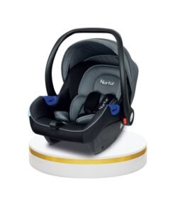 Nurtur Nemo Baby Carrier - Adjustable Canopy and Handle - Extra Protection – 3 -Point Safety Harness - Suitable from 0 months to 12 months, Upto 13kg, Grey Multi