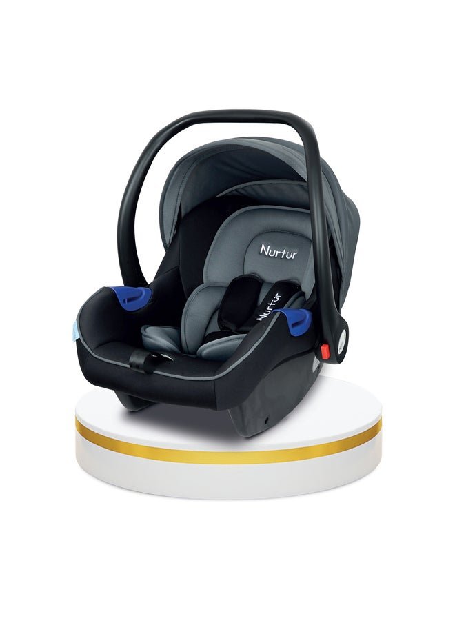 Nurtur Nemo Baby Carrier - Adjustable Canopy and Handle - Extra Protection – 3 -Point Safety Harness - Suitable from 0 months to 12 months, Upto 13kg, Grey Multi