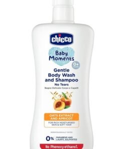 Chicco Baby Moments Gentle Bodywash & Shampoo with Oats Extracts & Apricot, 500ml