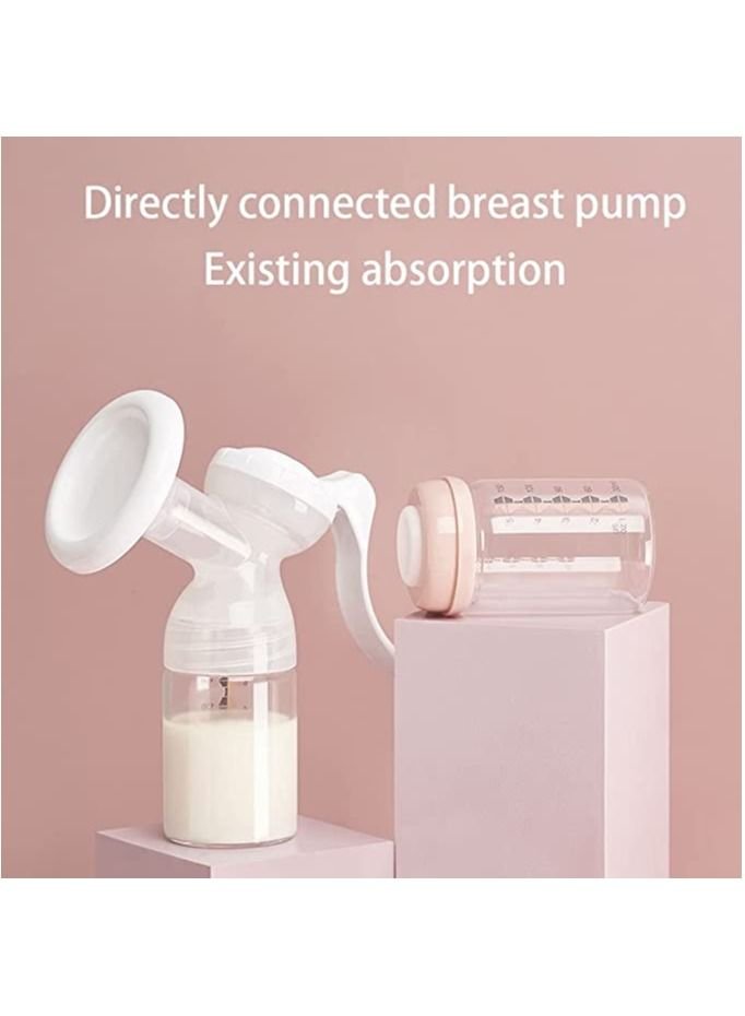 Be a better mom Breastmilk Glass Bottles Storage 1pcs with Leak Proof Lids 150ml Reusable Wide Neck Bottles Best for Breast Milk Collection & Storage Solution BPA Free Fits Most Breast Pumps - Image 2