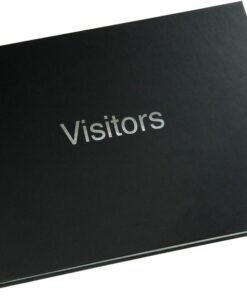Esposti Visitors Book  Guest Record Book  for Guest Comments Hotels Restaurants Schools  Black Vinyl Cover  720 Entries  Size 270 x 200mm