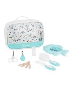 Badabulle 7-Piece Grooming Kit - Brush, Comb, Scissor, Nail Clipper, 4x Nail Files, Silicon Teething Ring, And Bath Thermometer