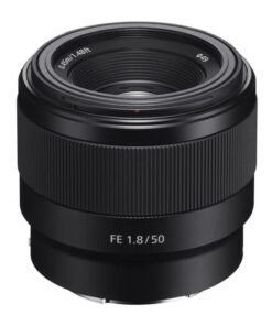 Sony FE 50mm F1.8 Compact Lightweight E Mount Lens with Beautiful Dedofusing Bokeh Compatible with Full Frame and APS C Camera SEL50F18F, Black, Lens Only Black