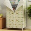 DUNISO Portable Wardrobe Clothes Storage Organizer, Non-Woven Fabric Wardrobe for Clothing,Simple Cloth Wardrobe Cabinet Large Capacity Foldable Clothes Wardrobe Closet