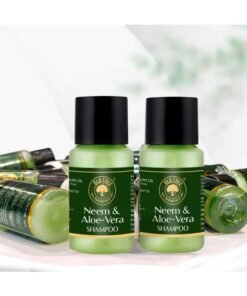 Old Tree Neem & Aloevera Hair Shampoo Toiletries Kit 20Ml (Set Of 100 Pcs) ; Travel Size Small Shampoo Kit For Travelling Hotel Room Guest House ; Hotel Amenities And Accessories