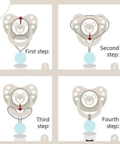 Alternative view of Bebiland Pacifier Clip for Boys Girl, Baby Wooden Pacifier Holder for Baby Dental Health, Rabbit Shape Gift, Toy