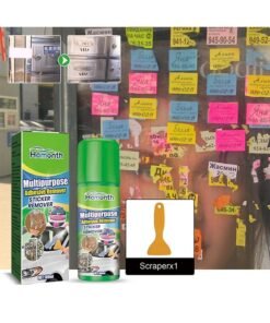Homonth Multipurpose Adhesive Remover, Surface Safe Rapid Glue Remover with Scraper, Sticker Remover for Cars, Windows, Walls, Efficiently Remove Sticky Residues, Labels, Tape, Gum, Bandages, Adhesives, Wax 100ml
