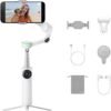 Insta360 Flow 2 Pro Creator Kit | Ultimate AI Tracking Stabilizer, 360º Pan Tracking, Built-in Tripod/Selfie Stick, Track in 200+ Apps with Apple DockKit, Multi-Person Tracking White