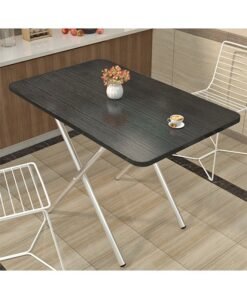 Black Modern And Simple Style Square Table, Folding Dining Table, Suitable for Kitchen Dining Table, Outdoor Picnic Dining Table, Family Dining Table, Suitable For Small-Sized Apartment, 60cmx40cm