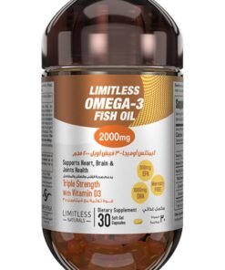 EVA PHARMA Limitless Naturals 2000mg Omega 3 Fish Oil 30 Capsules