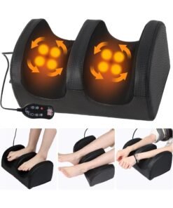 RATSAW Foot Calf Massager Machine Electric Multi Use Foot Leg Massager Machine with Heat Shiatsu Deep Kneading Rolling for Pain Relief Improves Blood Circulation Ideal for Men Women
