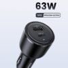 Ugreen 63W Car Charger Fast Charging iPhone 16 15 Pro Car Power Adapter Dual USB Ports Samsung 45W Fast Car Charger Type C For Galaxy S24 S23 Ultra MacBook Pro Air Xiaomi Apple Watch S10 Airpods 4