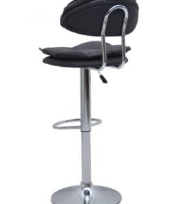 SULSHA Pu Leather Round Bar Stool With Back Rest Height Adjustable Swivel Pub Chair Home Kitchen Bar Stools Backless Stool With Footrest