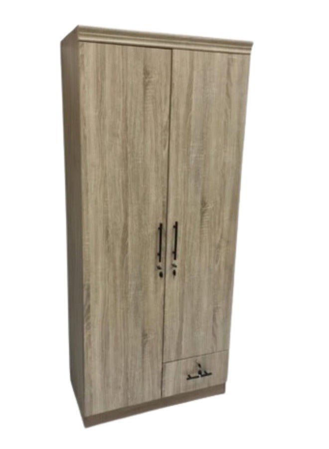 ALWASIT HOME 2 Door Wooden Wardrobe Cabinet Cupboard Engineered Wood Perfect Modern Stylish Heavy Duty