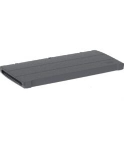 Cosmoplast Plastic Cedargrain Deck Storage Box 270 Liters For Indoors And Outdoors  Dark Grey Dark Grey 270.0Liters