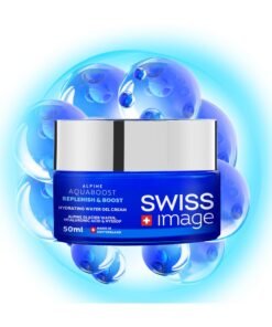 SWISS image Aquaboost Hydrating Water Gel Face Moisturizer With Hyaluronic Acid 50 Ml Oil-Free, Lightweight And Non-Greasy Intensely Hydrates, Locks In Moisture And Boosts Glow All Skin Types Swiss Made