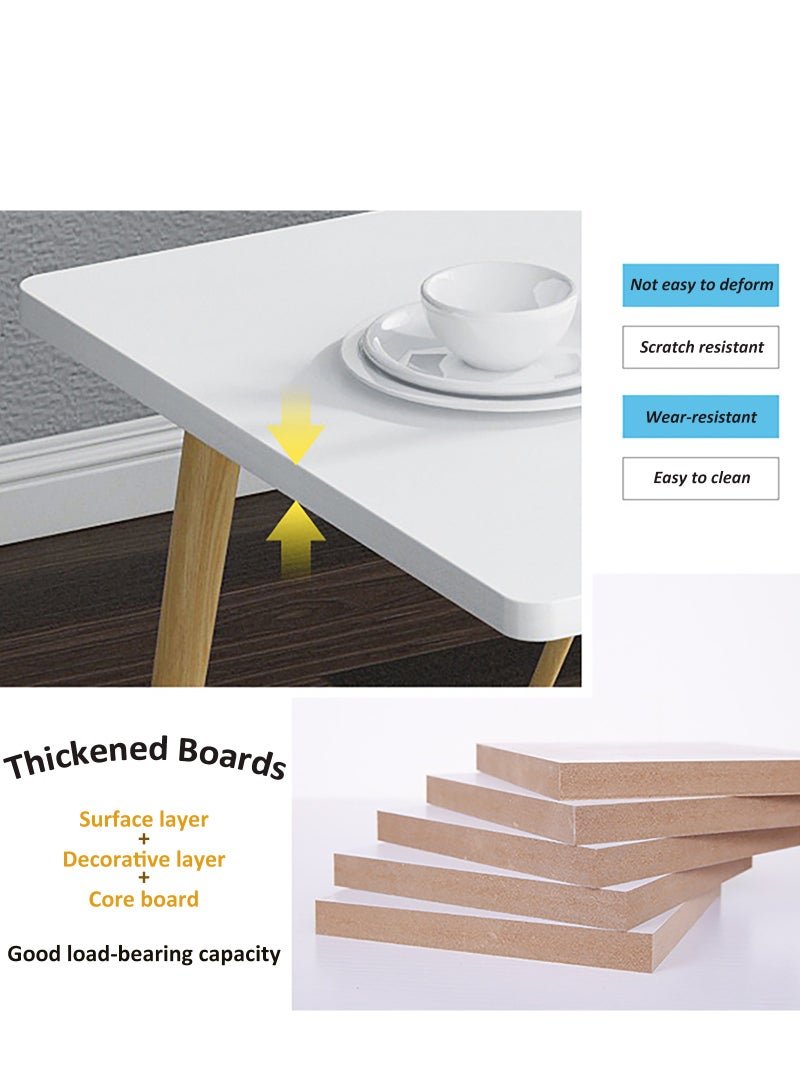 YY-Recheer Modern Dining Table Kitchen Table, Rectangle Wood Home Living Room Table Bedroom Storage table, Office Meeting Table - Image 3