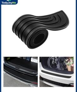 TodyJeyHo Car Rear Bumper Protector Guard,Rubber Car Rear Bumper Guard with Strong Adhesive for Protecting Trunk,Universal Car Accessories Exterior (Black)
