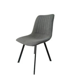 DANUBE HOME V2 Alleria Dining Chair Modern Upholstered Dining Chair with Stylish Design, Comfortable Seat for Dining Room, Kitchen, and Home, Elegant Furniture for Modern Interiors Set of 2 - Grey / Black