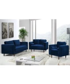 KUSTOMDECO Velvet Fabric Contemporary Tufted Sofa - Custom Upholstered Sofa for Living Room, Elegant Design with Premium Comfort