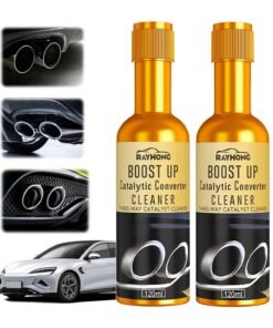 RAYHONG 2PCS Catalytic Converter Cleaner, Engine Cleaner Instant Car Exhaust Handy Cleaner Catalytic Converter Cleaner Auto Parts Engine Boost Up Cleaner Oil Engine Treatment Fuel Injectors Cleaner Kit
