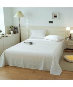 Direct Hotel Quilt Cover White Washed Cotton Bed Sheet Hotel Simple Quilt Cover Single Double Quilt Bed Cover Pillowcase-Color:180x240 -Specifications:Ins【plain White】