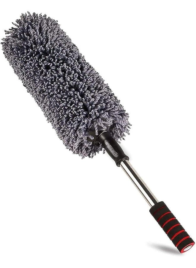 Car Duster Kit – Microfiber Brush for Exterior and Interior, Detail Brush, Lint and Scratch Free, Duster for Truck, SUV, RV and Motorcycle