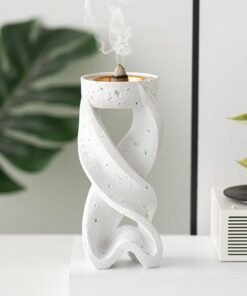 ShebSheb Resin Incense Burner(Mabkhara),Artistic Bukhoor Incense Holders 16.5x7 x7 cm