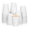 MARKQ [50 Cups] 12 oz. White Paper Cups - Disposable Hot Chocolate, Cocoa, Water, Coffee Cups