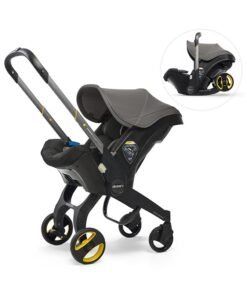 Doona+ Baby Car Seat and Travel Stroller, Convertible 0+ Infant Car Seat and Pram Combo, 5-Point Harness, Ergonomic Pushchair and Travel System, Urban Grey, ISOFIX Base Sold Separately