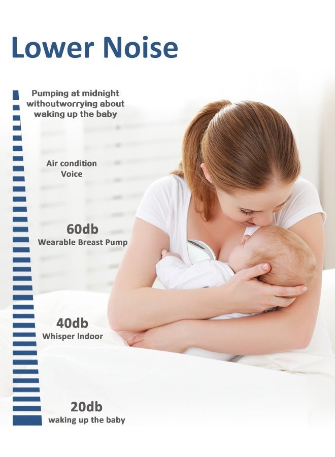 MomMed Double electric breast pump Ultra Quiet & Discreet Wear 3 Modes & 12 Levels for Natural Suction Upgraded Closed System for Hygiene LCD Display with Physical Buttons - Image 4