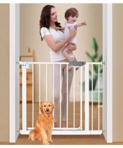 SKY-TOUCH Auto Close Extra Wide Child Gate With 10 CM Extension Kit, Maximum Suitable For 94 CM, (Safety Railing + 10CM Extension Kit)