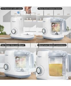 BAYBEE Blendy 5-in-1 Baby Food Maker Electric Baby Food Processor for Baby Food Maker with Steamer & Grinder | Portable Baby Food Steamer and Blender for Baby Food Puree Baby Food Mixer with Defrosting & Warm Function - Image 3