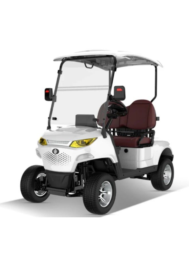 SUNCART Golf Cart 2 Seater MXV2+0 Electric Golf Car with Touch Screen Dash Board, Quality Leather Seat & 4-Wheel Hydraulic Breaks Golf Buggy